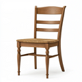 Esszimmerstuhl 45 cm x 52 cm x 100 cm Holz Braun mit Flechtsitz im Landhausstil